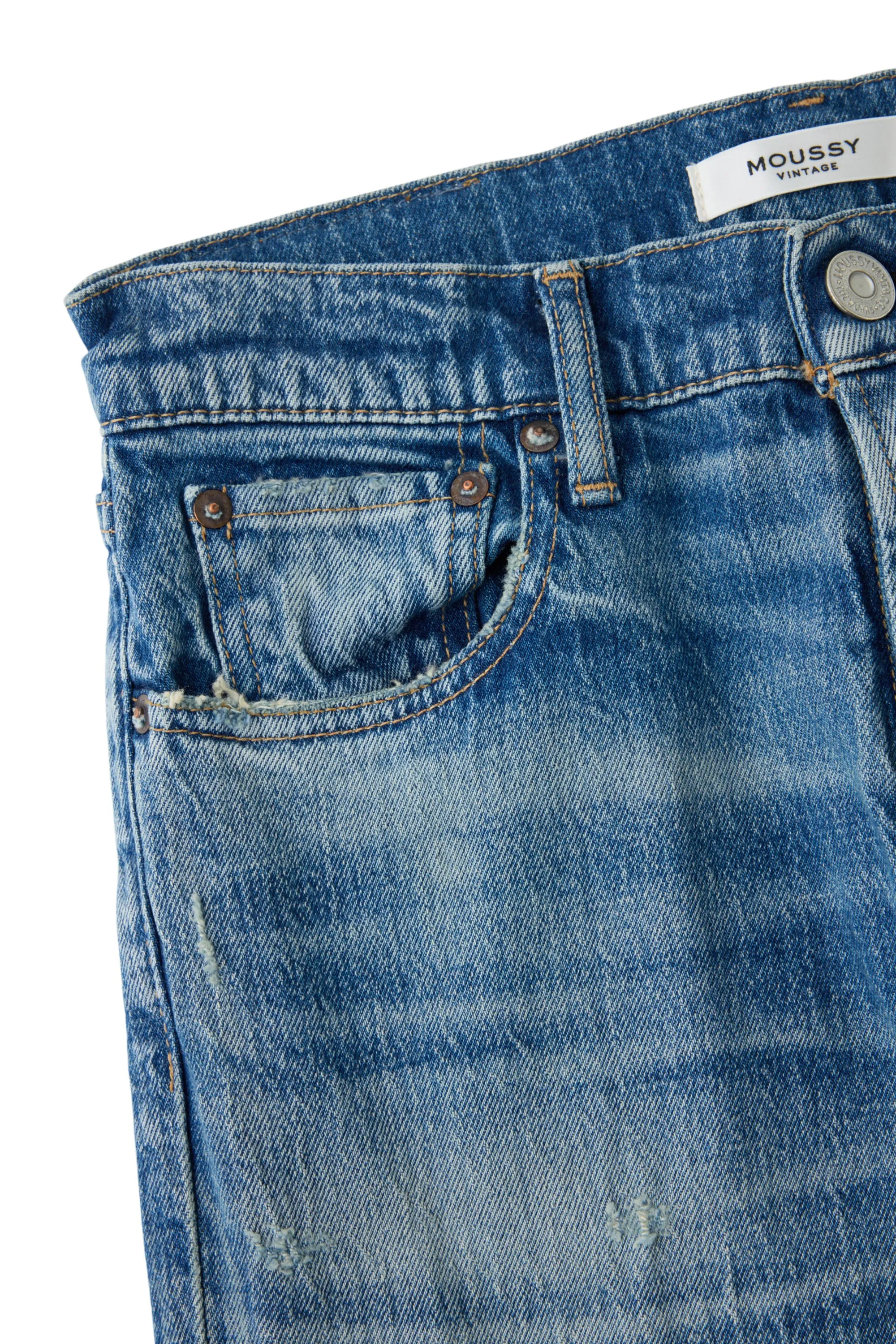 Moussy Denim Hammels Slim Straight in Light Blue Trendy Comfort Streetwear Fan Beach Day