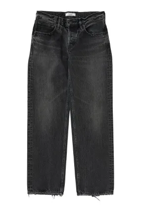 Moussy Denim Iona Straight Low Rise in Black Total Comfort Soft Finish