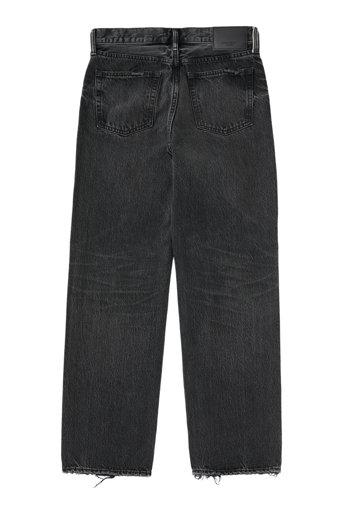 Casual Staple Natural Fit Moussy Denim Iona Straight Low Rise in Black