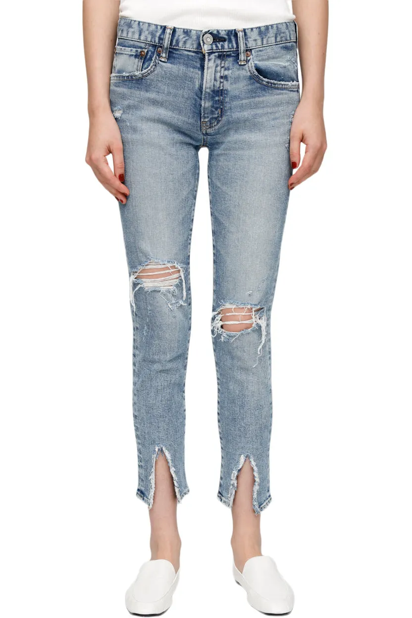 Moussy Denim Ithan Skinny Jeans in Light Blue Sharp Finish Trend Setter Sunny Vibes