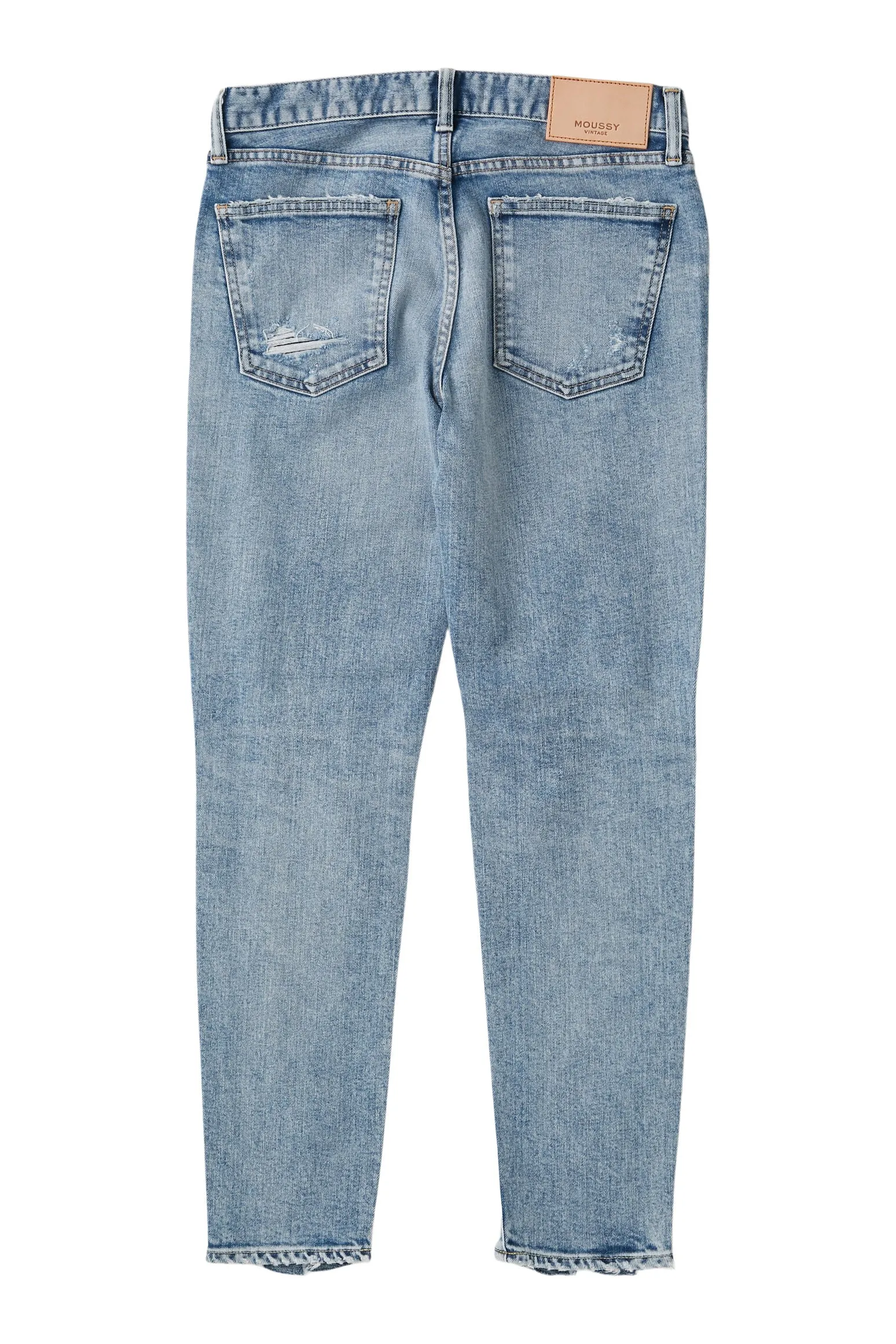 Smooth Shape Artist Vibe Everyday Moussy Denim Ithan Skinny Jeans in Light Blue