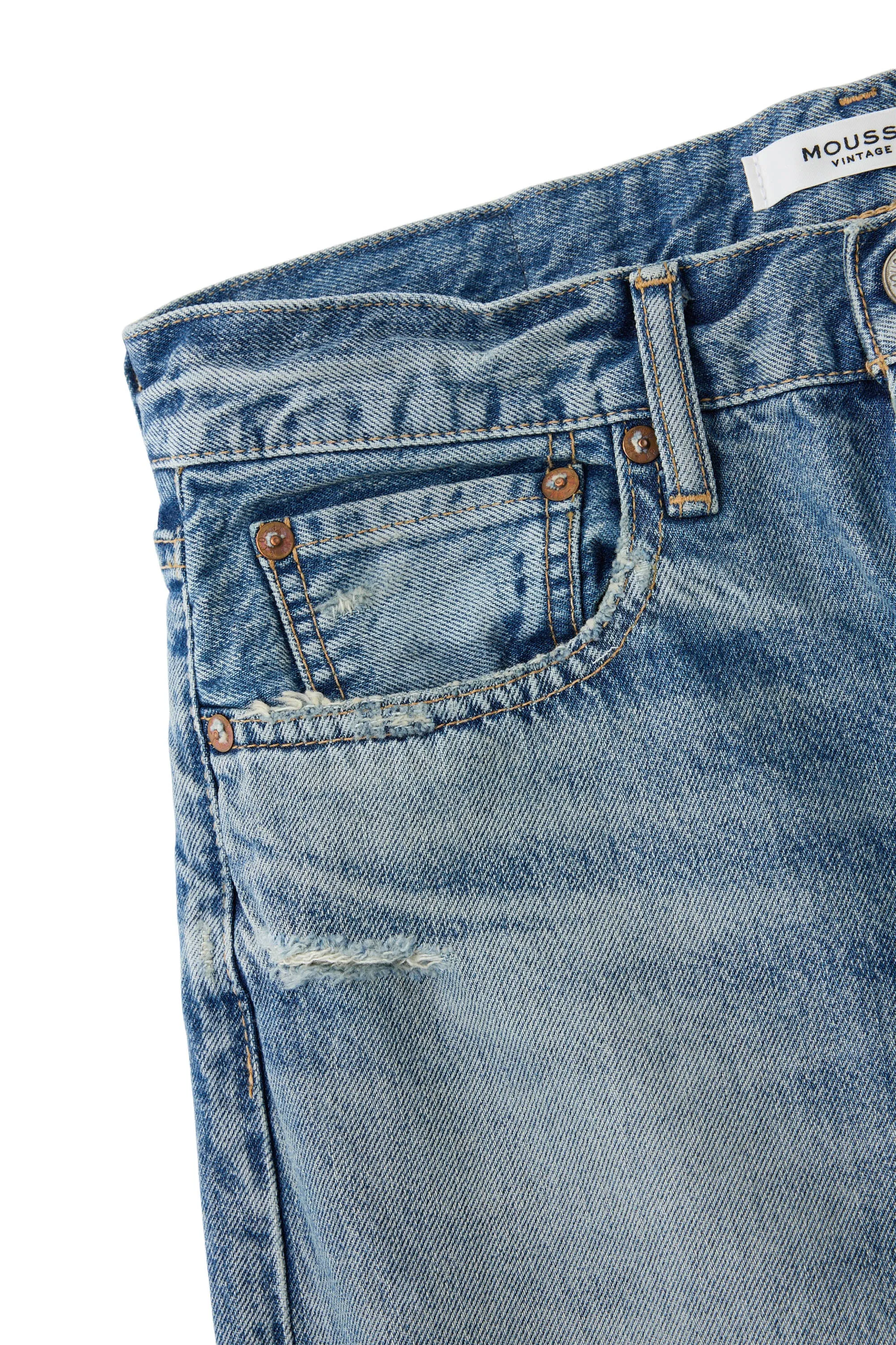 Moussy Denim Kossuth Boys Pants in Light Blue Durable Triple Stitched Seams Morning Stroll Professional Wear Brunch Outfit