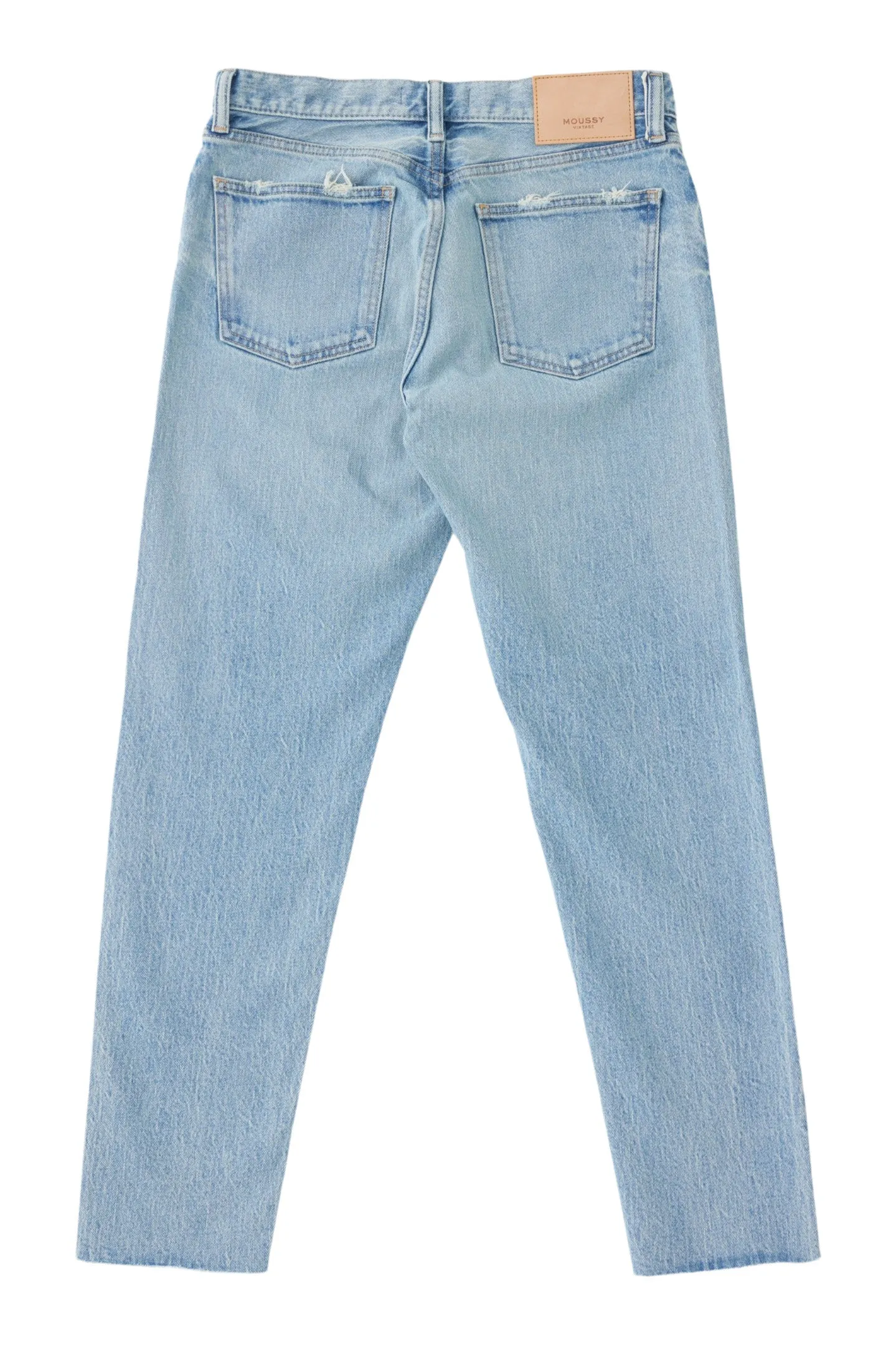 Moussy Denim Montura Tapered Jeans in Light Blue Fashion Forward Modern Earthy