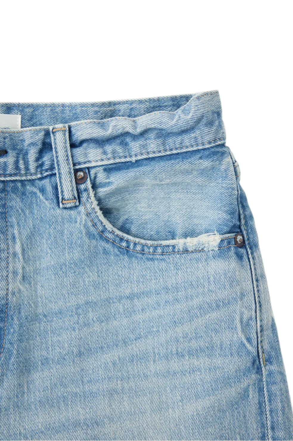 Moussy Denim Montura Tapered Jeans in Light Blue Modern Silhouette