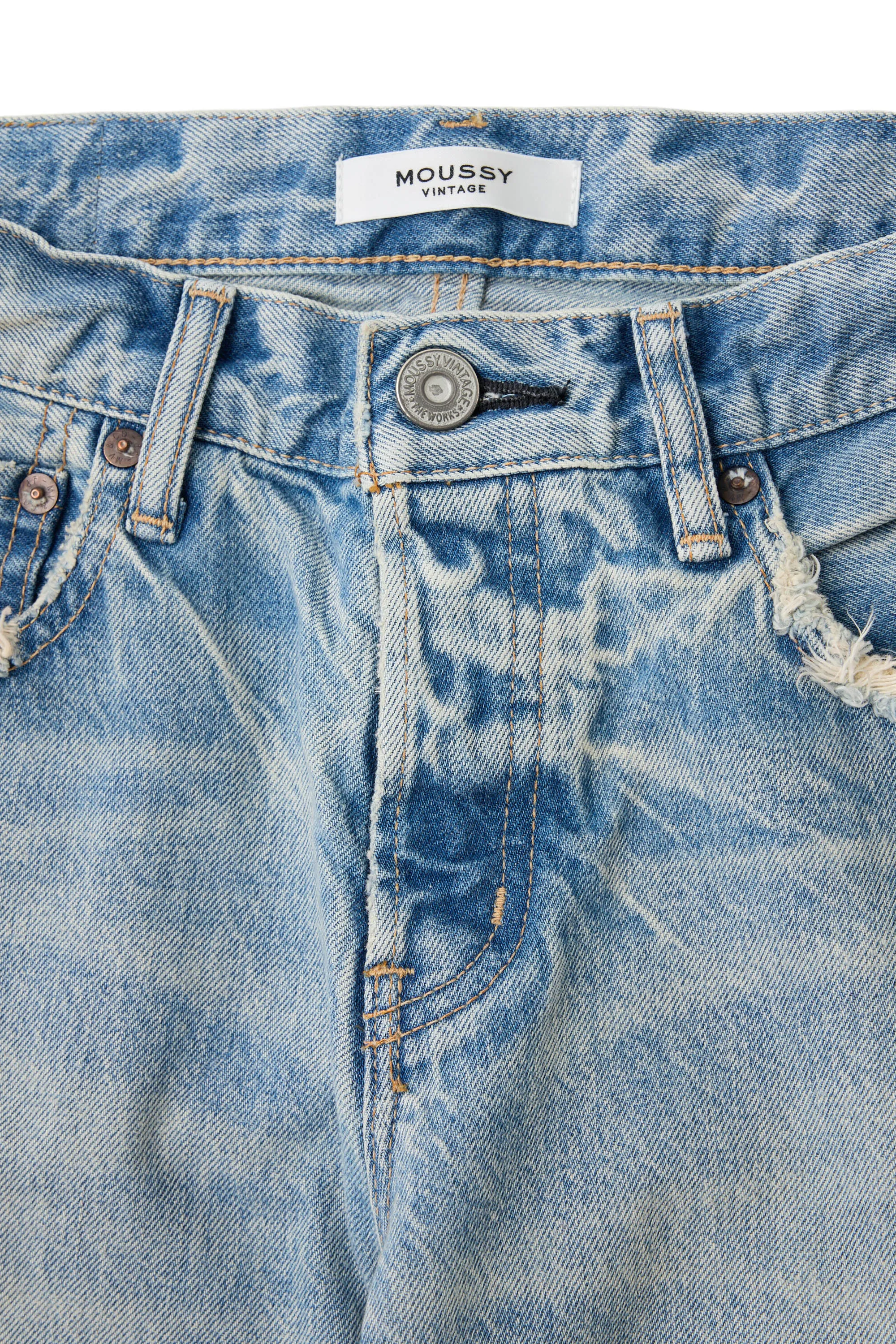 Moussy Denim Wildwood Straight Leg in Light Blue Festival Outfit Minimalist Style