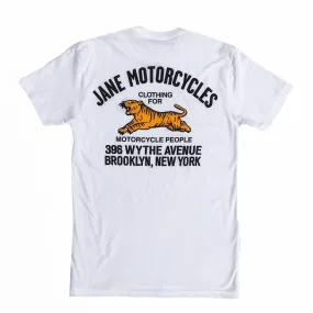 Gym clothing Breathable Yarn Composition MULBERRY STREET SHORT SLEEVE - WHITE