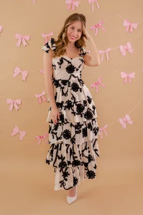 Matte Look Elegant Mature Look Impressed Maxi Dress