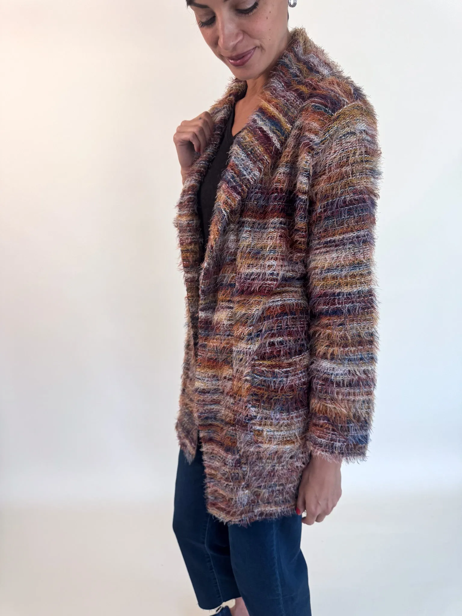 Modern Knitwear Versatile knitwear Multi Colored Long Sleeve Cardigan