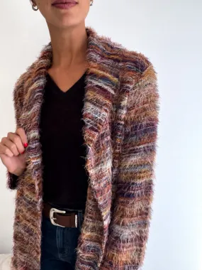 Ergonomic Sleeve Shape Multi Colored Long Sleeve Cardigan