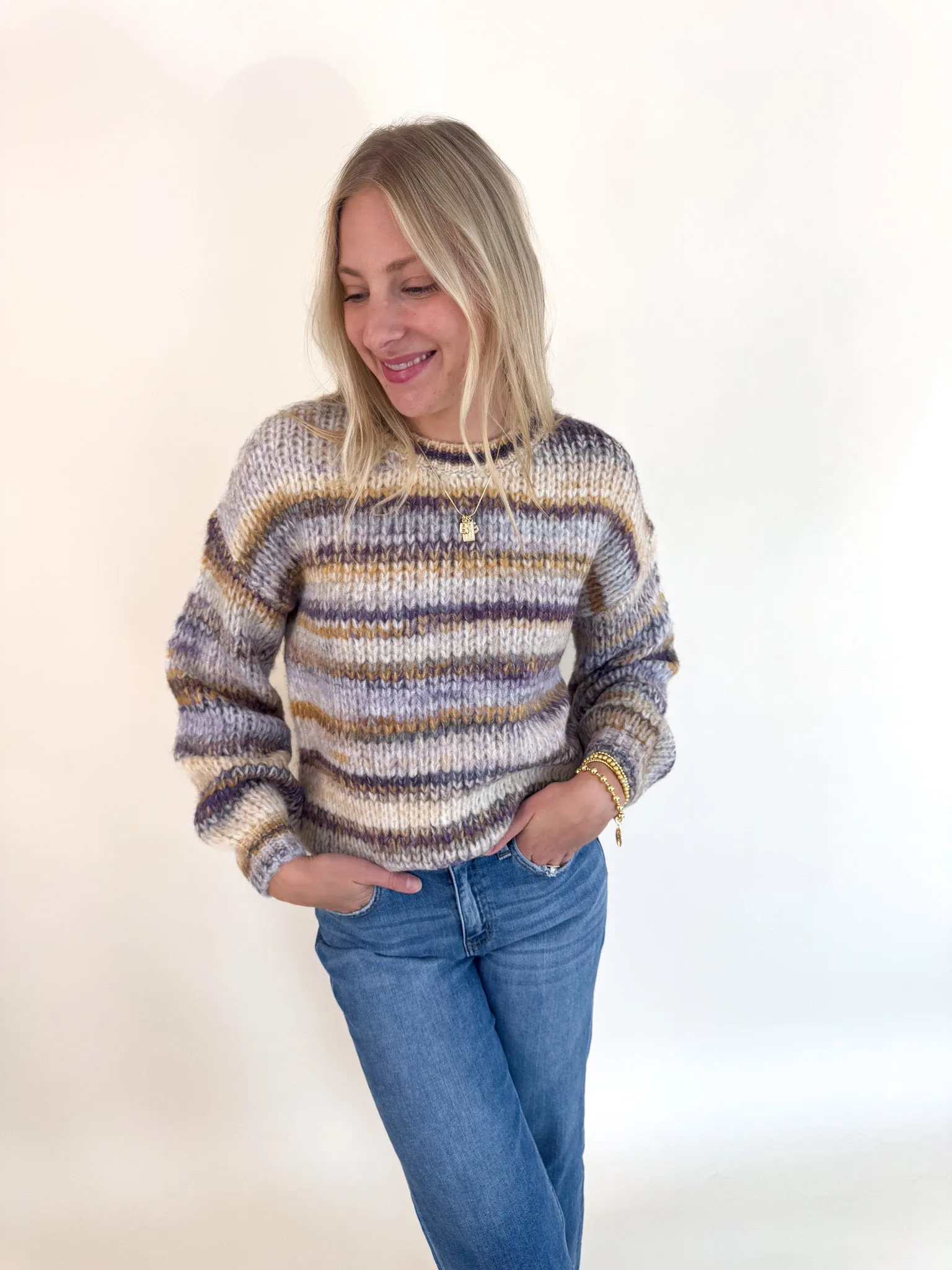 Comfy Feel Multi Colored Ombre Sweater