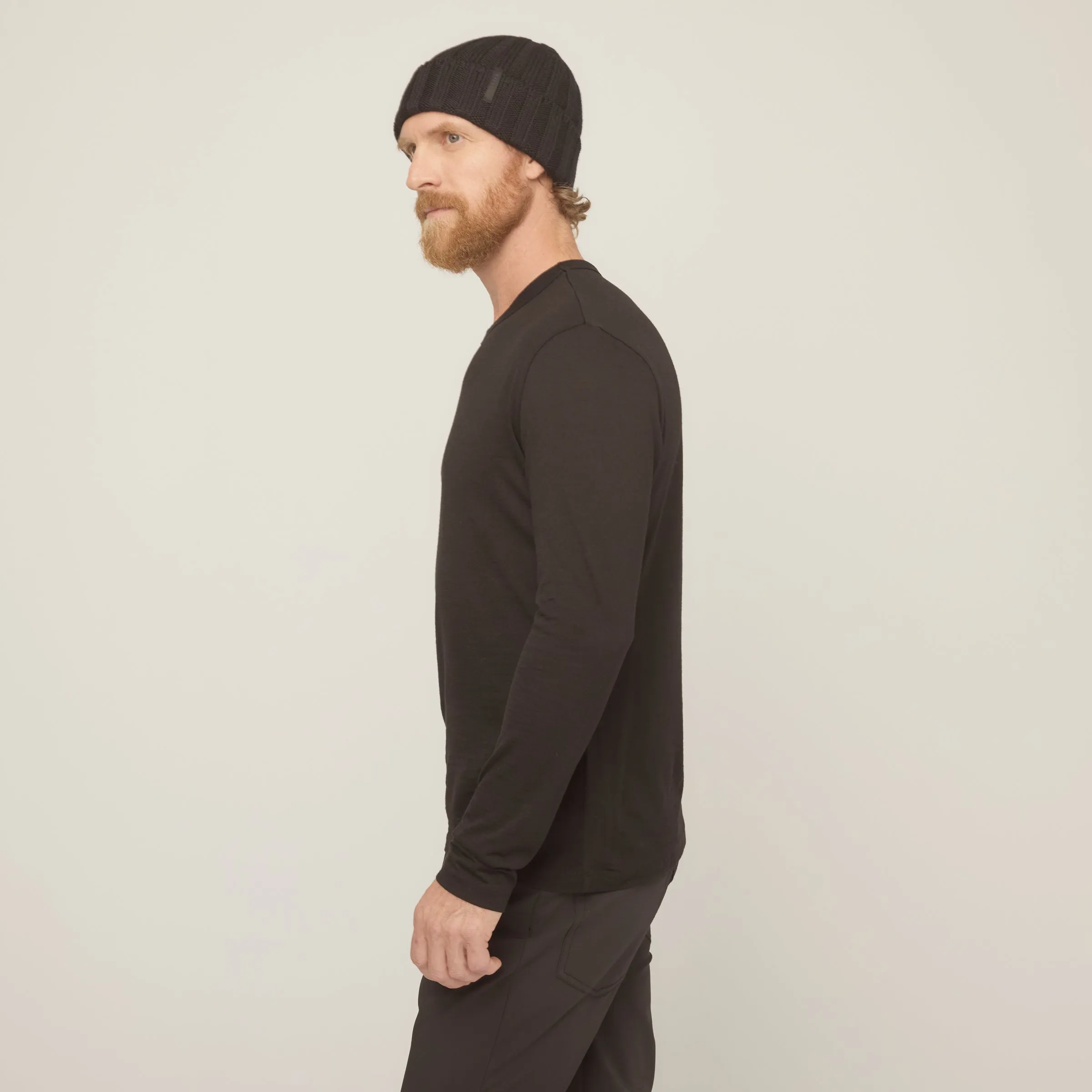 Merino Long Sleeve T-shirt NonPill Surface Treatment Adjustable Cuff System