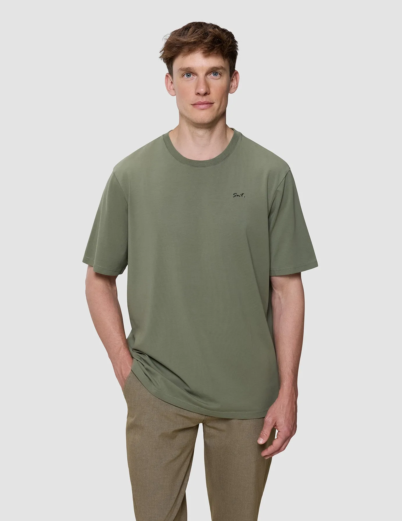 Ethically Sourced Cotton Supima T-shirt Box Fit Legacy Clover Green