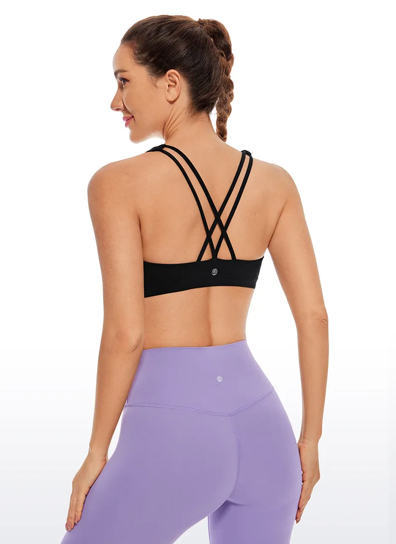 Soft Material Nakedfeel Cross Back Low Cut Bra