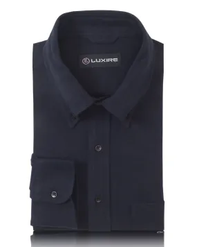 Navy Blue Flannel Shirt Statement Maker