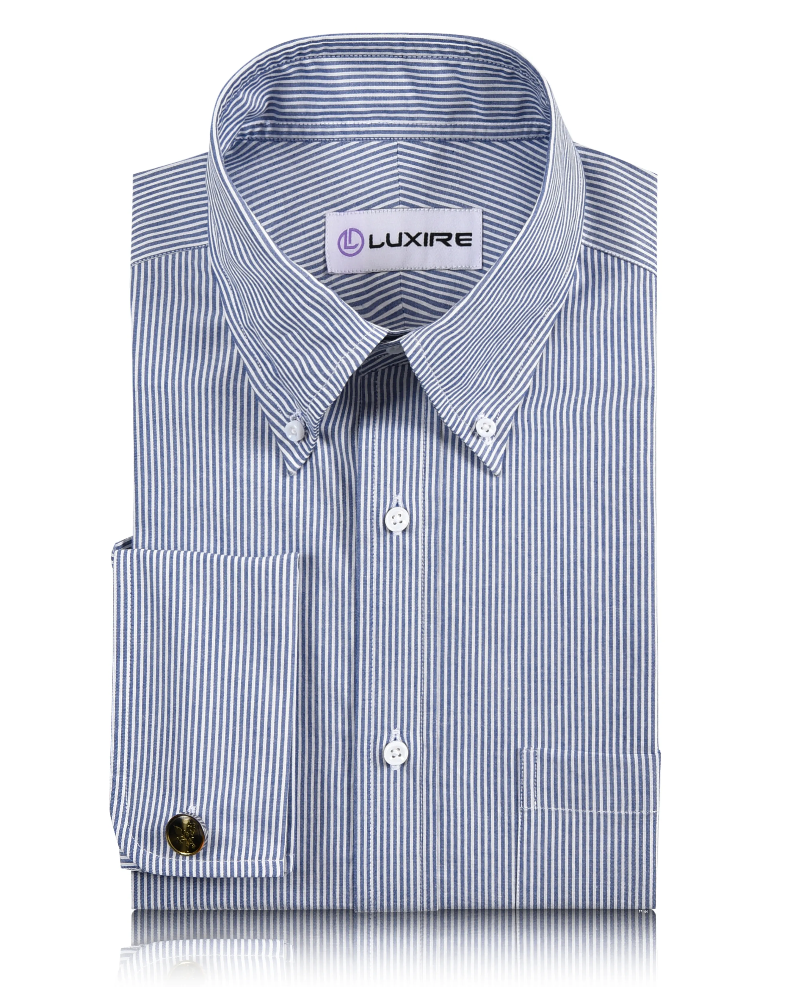 Navy Blue University Stripe Oxford Shirt Soft Touch Athletic Look