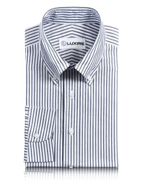 Navy Candy Stripes Pinpoint oxford Shirt Fashion Statement Modern Look