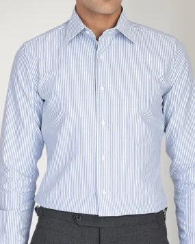 Navy University Stripes Oxford Lightweight Layers