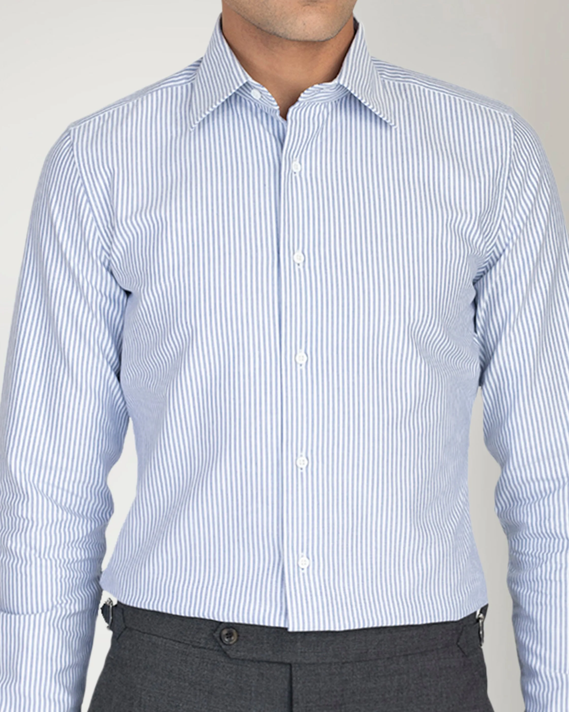 Navy University Stripes Oxford Lightweight Layers