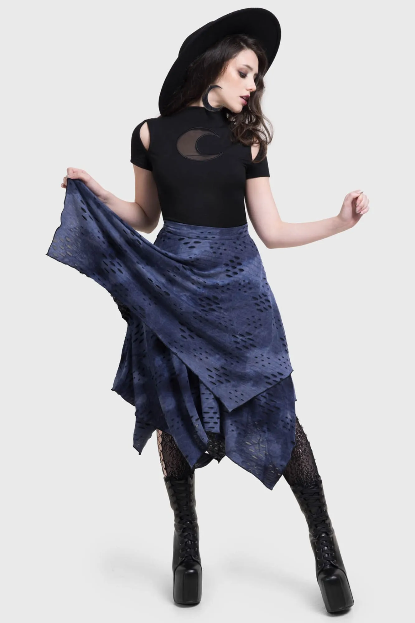 Hauntly Maiden Skirt Elastic hemline Travel Ease