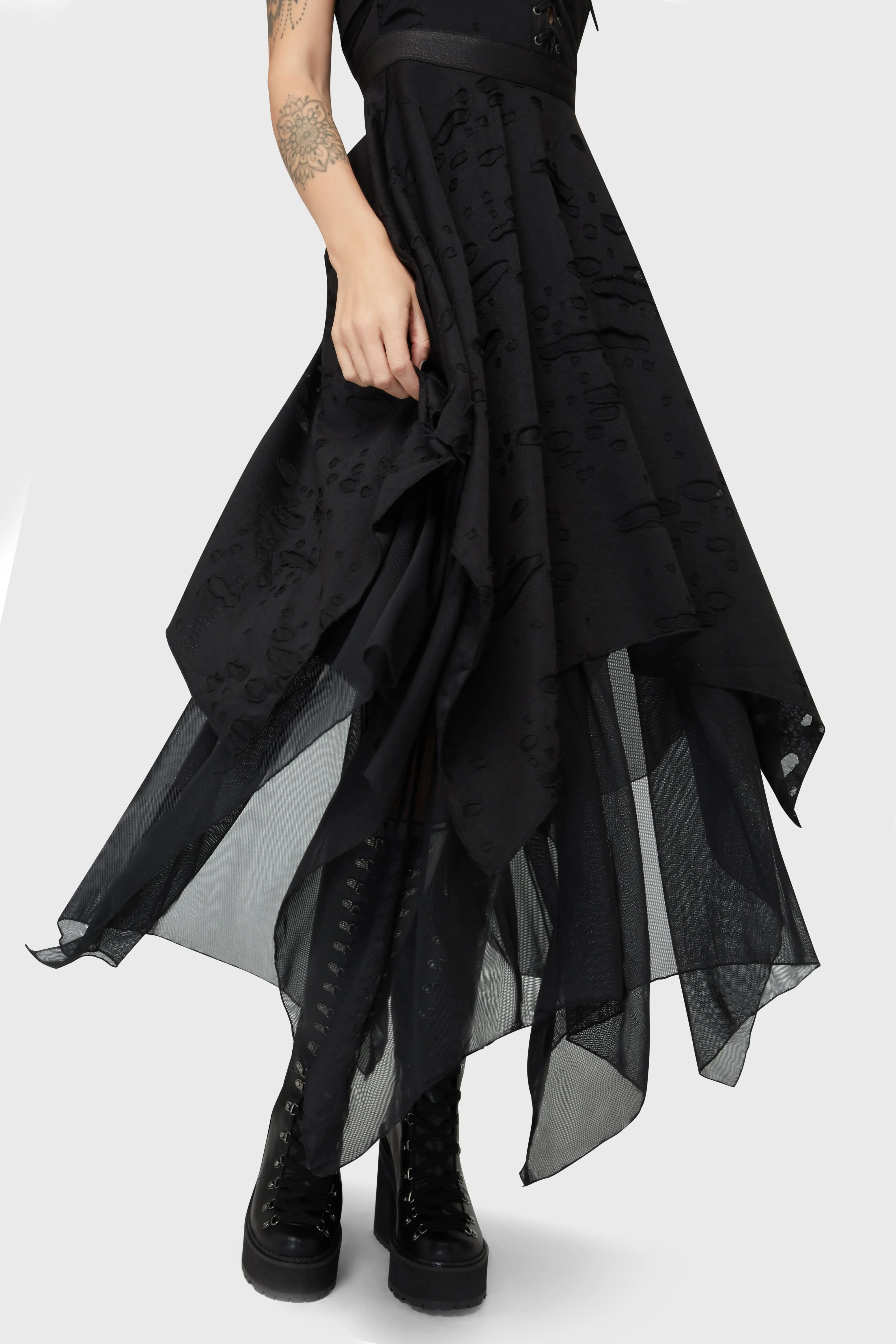 Softly Structured Subtle-Print Badlands Dress