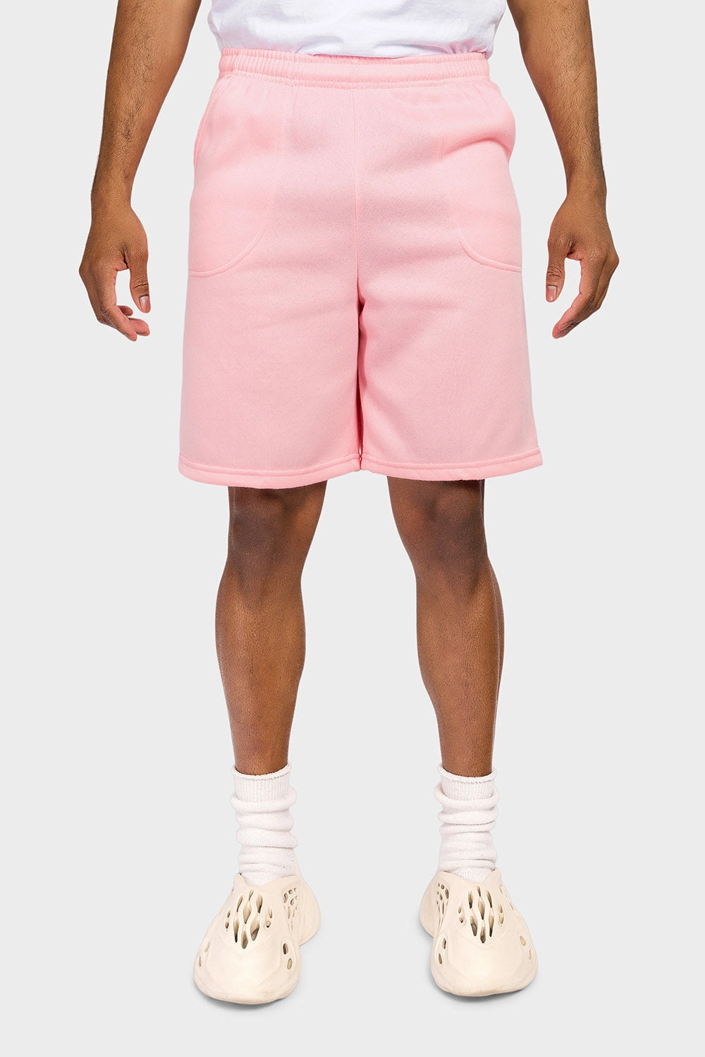 Essential Solid Fleece Shorts Breathable mesh lining