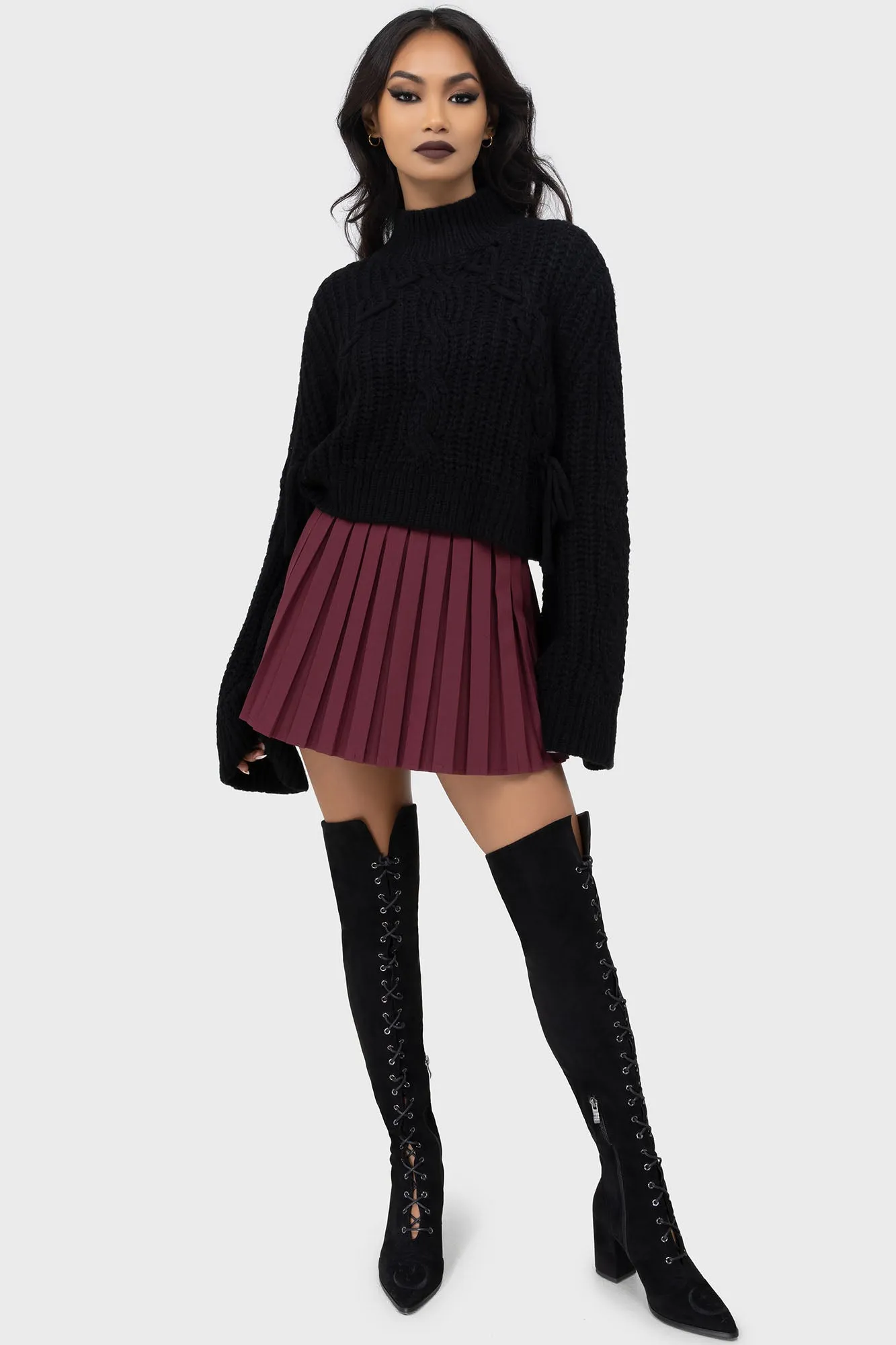Nightshade's Curse Mini Skirt [DARK RED] Modern Outfit