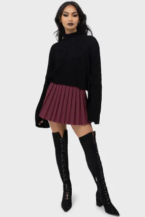 Nightshade's Curse Mini Skirt [DARK RED] Modern Outfit