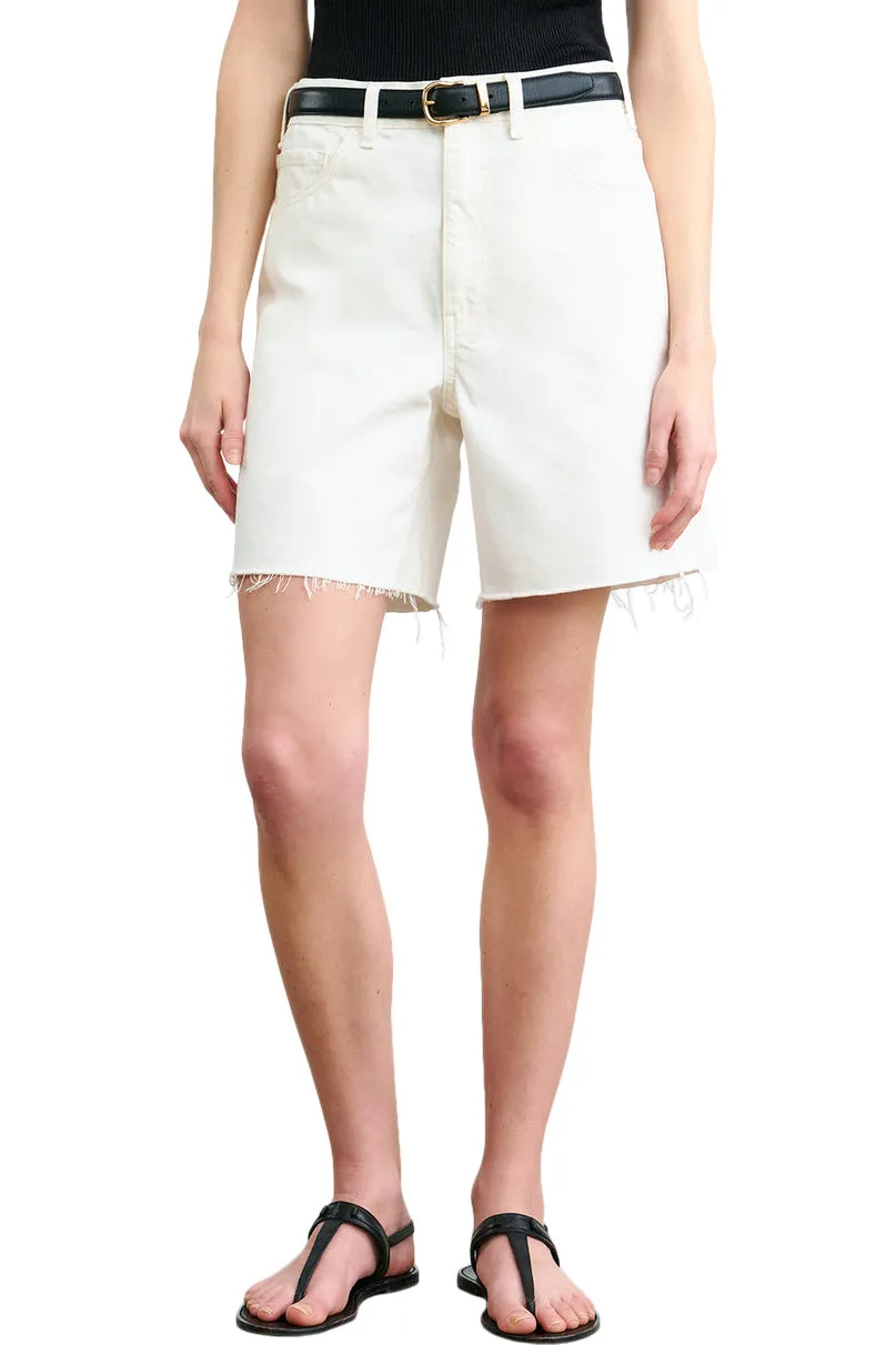 Flex Wear Design Nili Lotan Russel Denim Short in Cream
