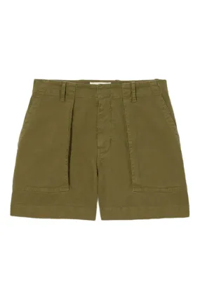 No Gap Waistband Nili Lotan Utility Shorts in Military Green