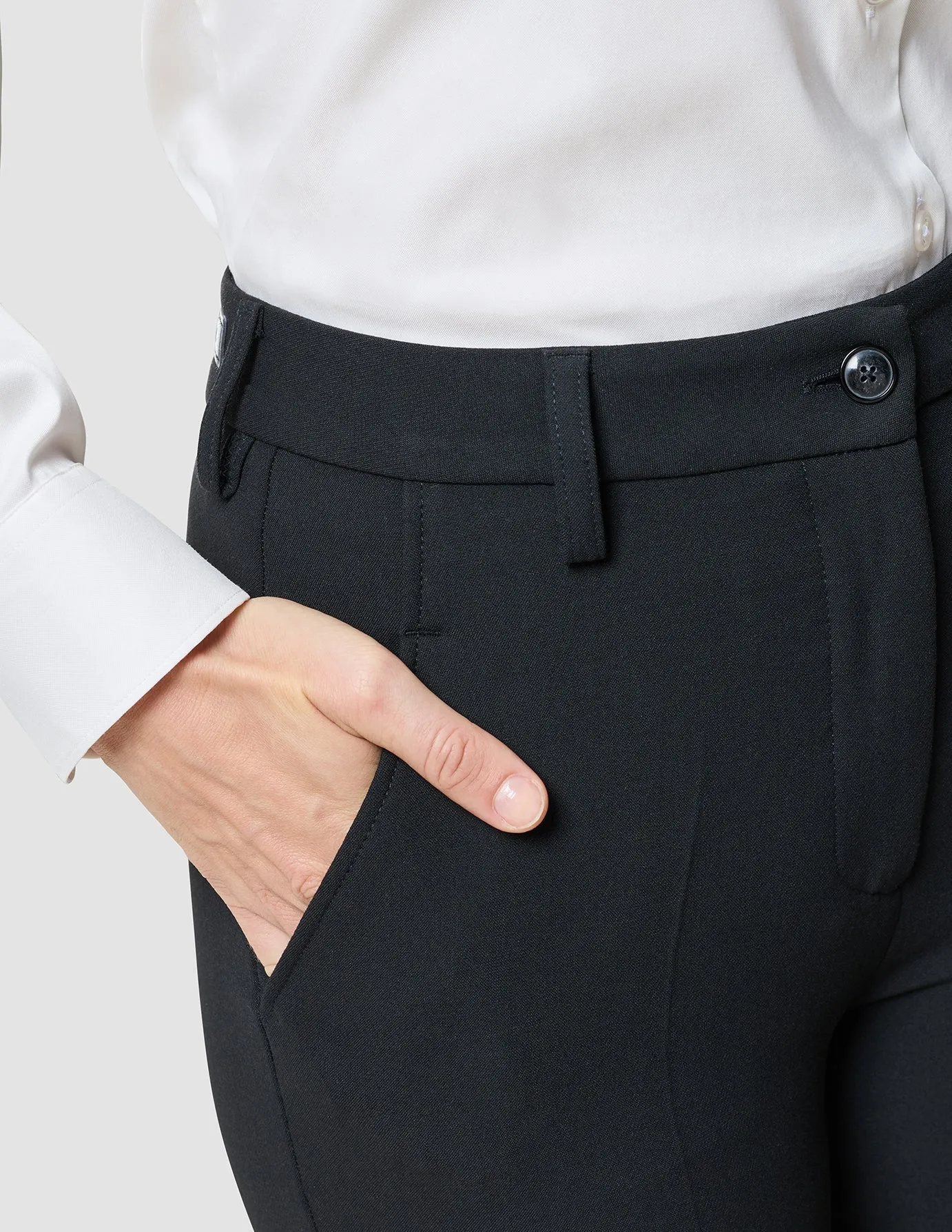 No. 1 Pants Tapered Black Timeless Appeal Comfy Look