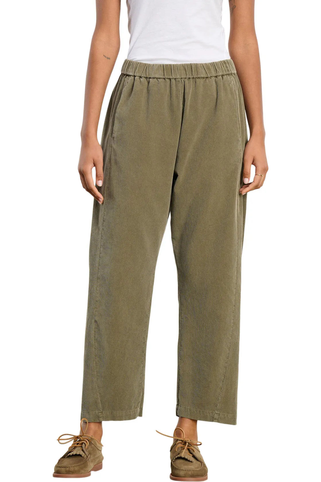 Velvet Laney Corduroy Pant in Fern Layered Panel Design Ultra Soft Blend