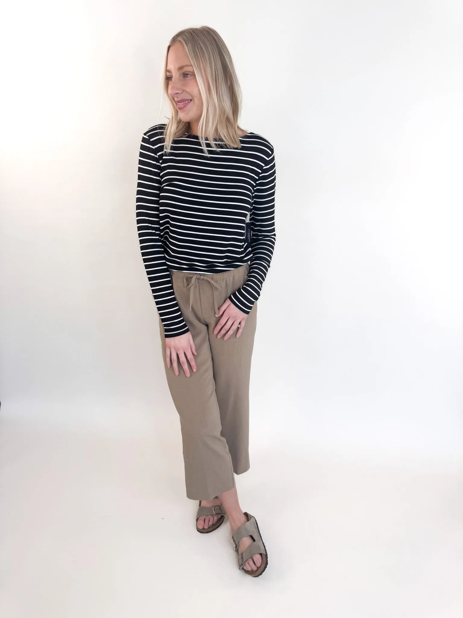 Tight Book Alison Boatneck Striped Long Sleeve