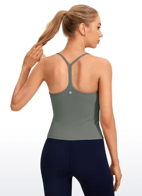 low - visibility Revolutionary Butterluxe Waist Length Y Back Built in Bra Tank