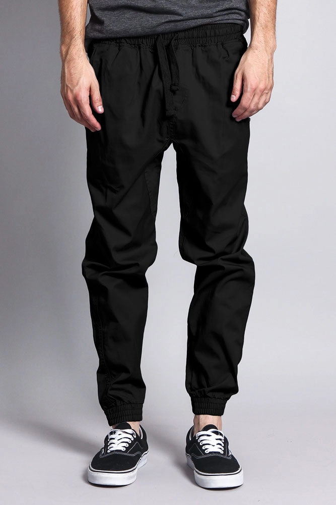 Non-Stretch Twill Jogger Pants Noise Reduciting Fabric