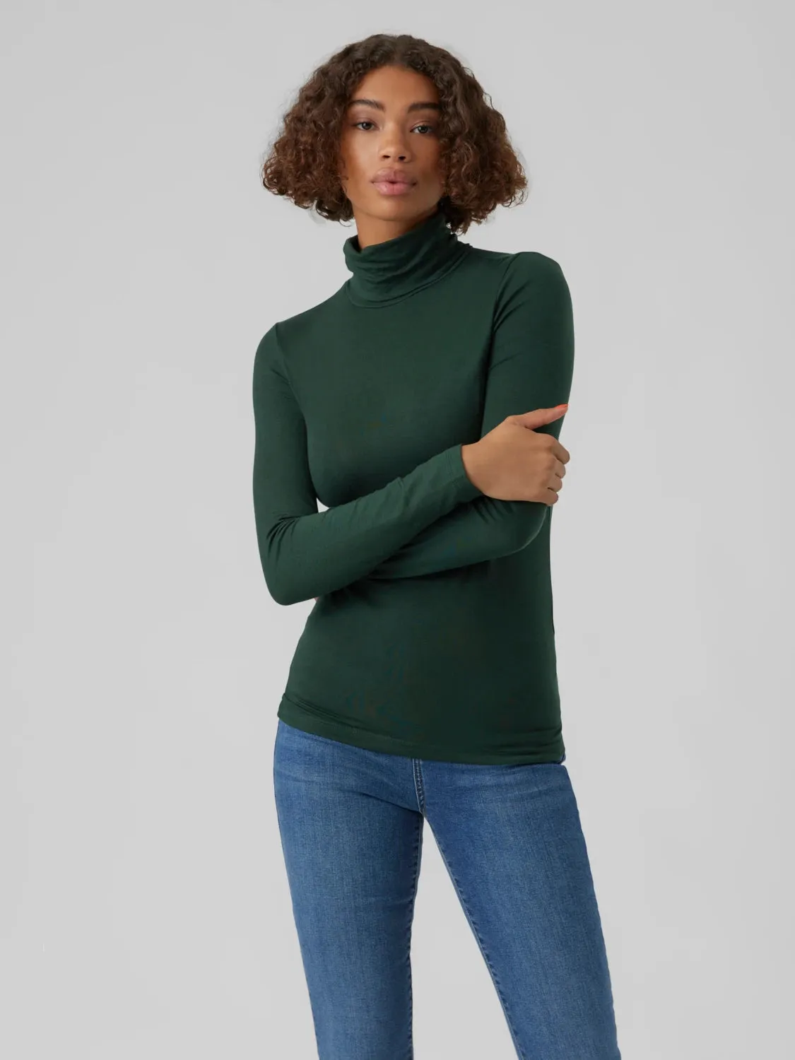 Adjustable Hem Toggles Elasticized Waistband Lulu Rollneck Top