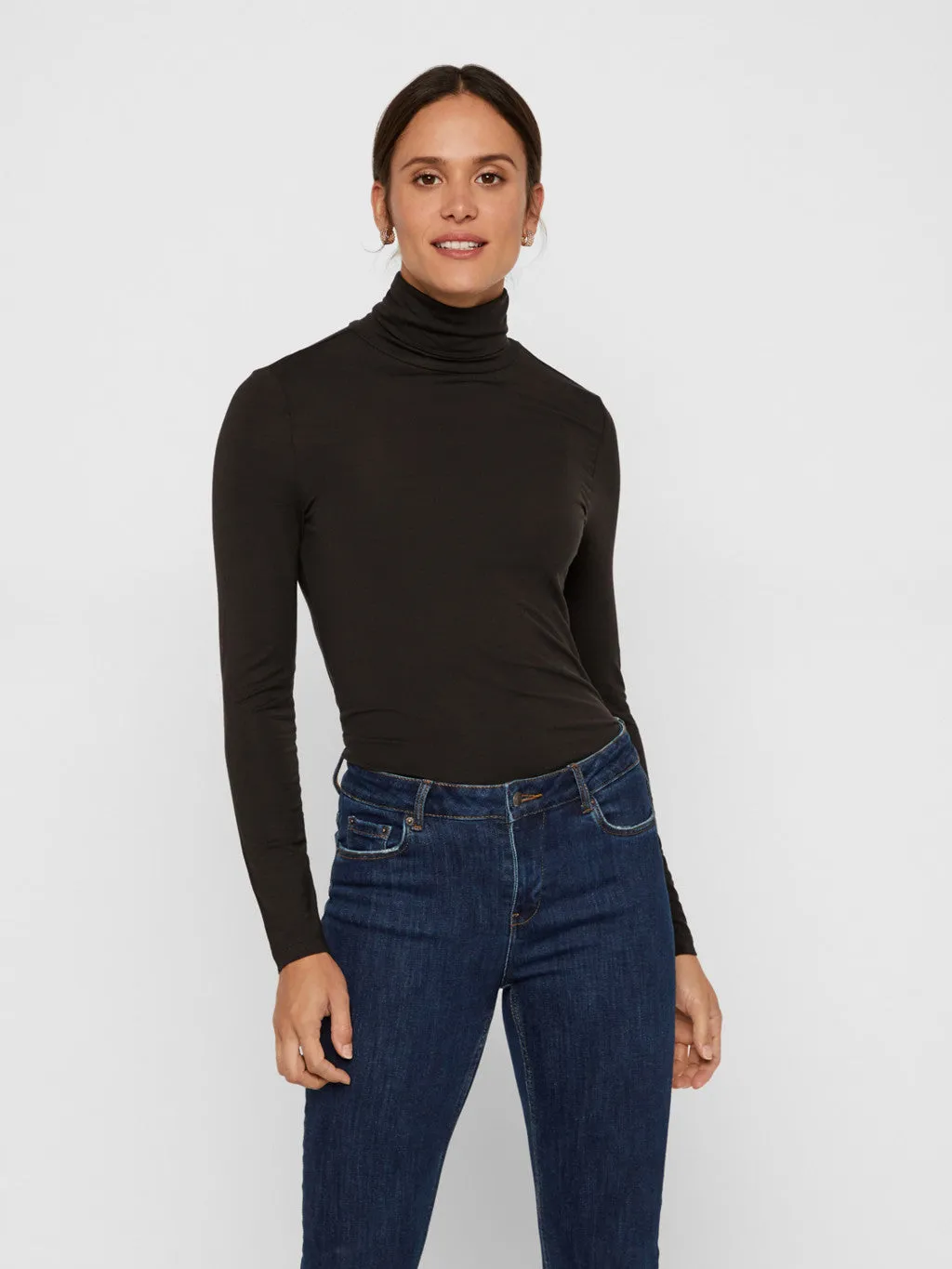 Lulu Rollneck Top Tailored Placket