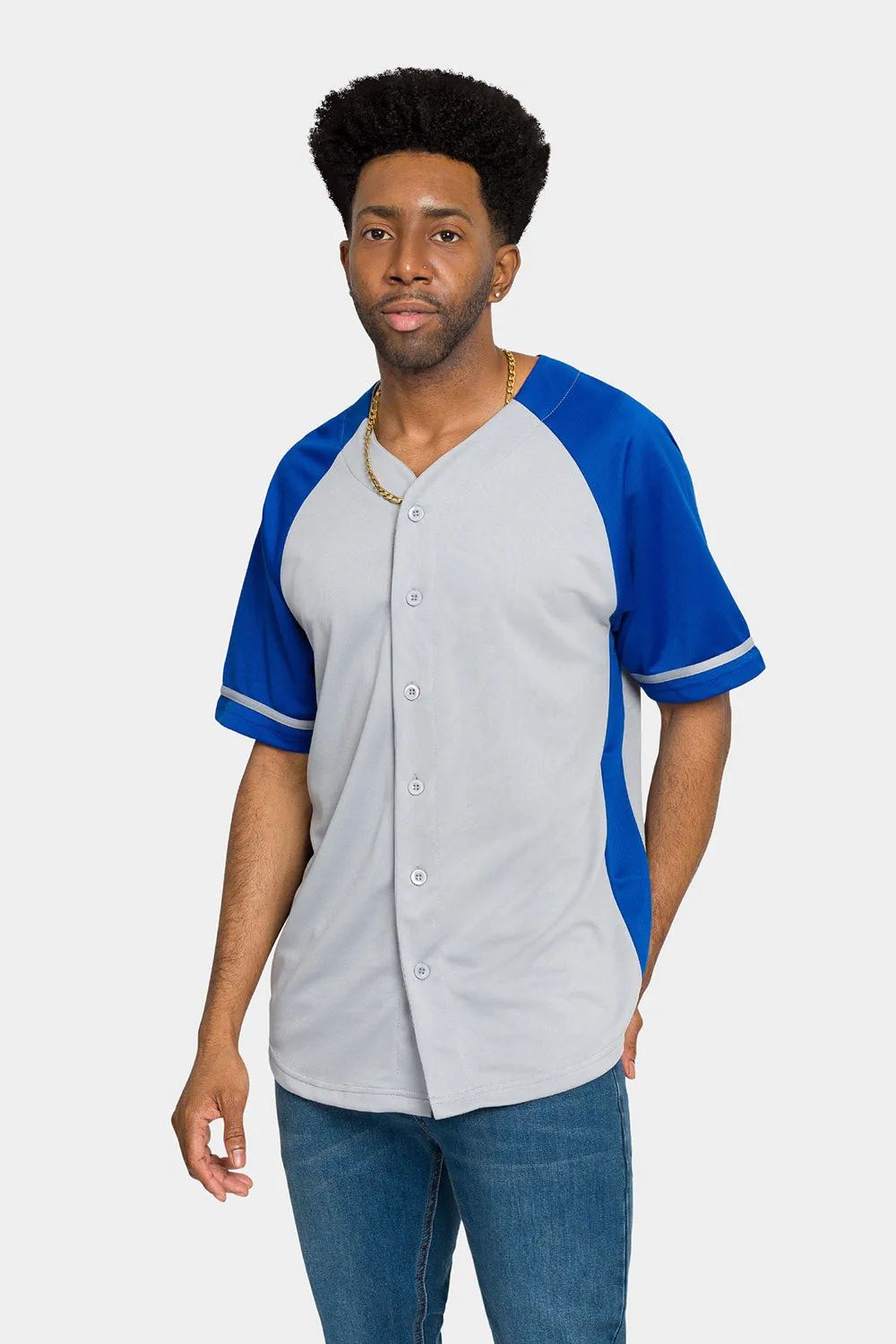 Compact Thermal Insulation Colorblock Raglan Baseball Jersey