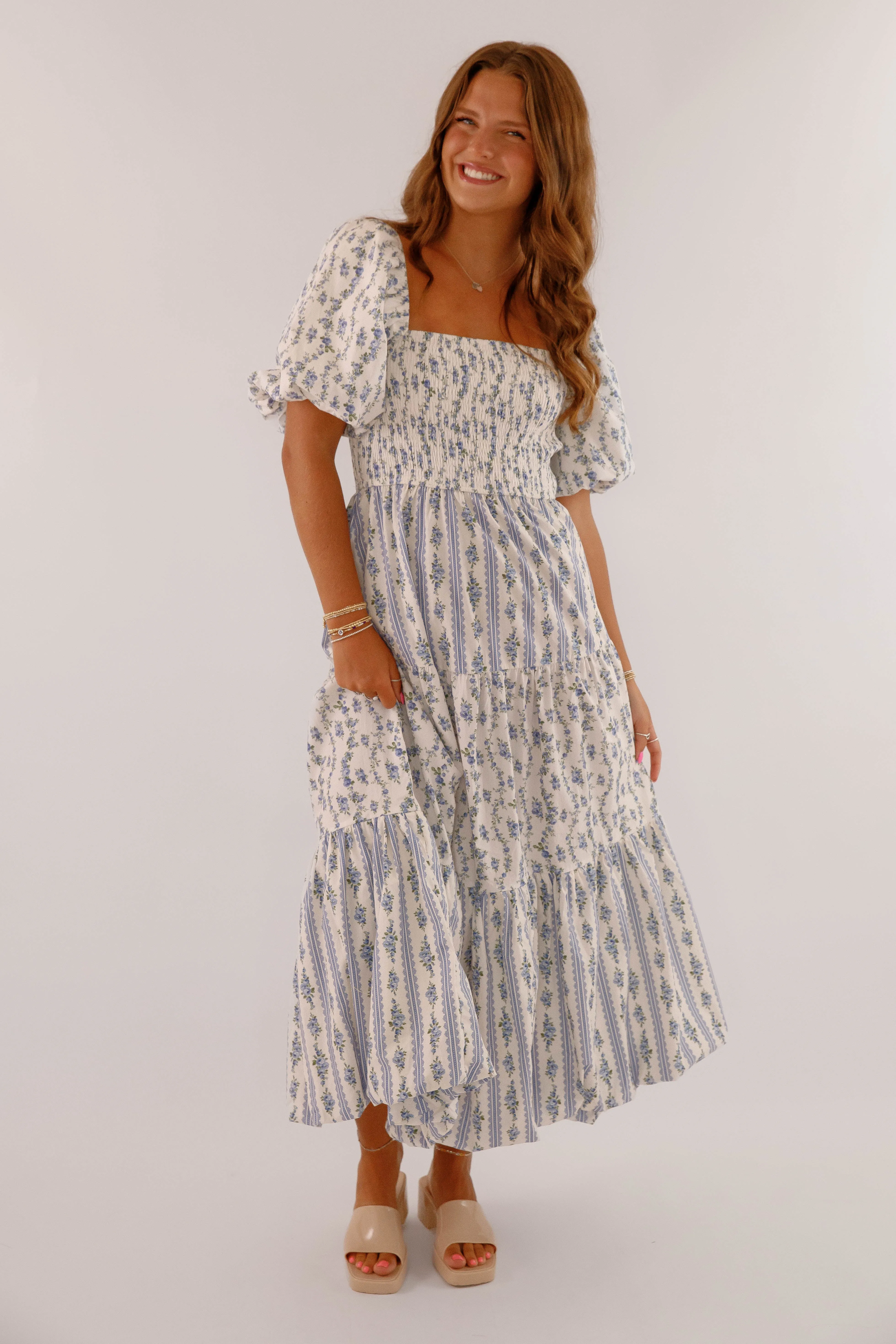 Shore Time All Time Fit Nothing Is By Chance Maxi Dress-Blue