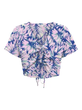 Nova Lux Short Sleeve Ruching Top Sporty Tee Fitted Blouse