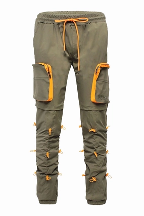 Tapered ankle Nylon Bungee Utility Joggers