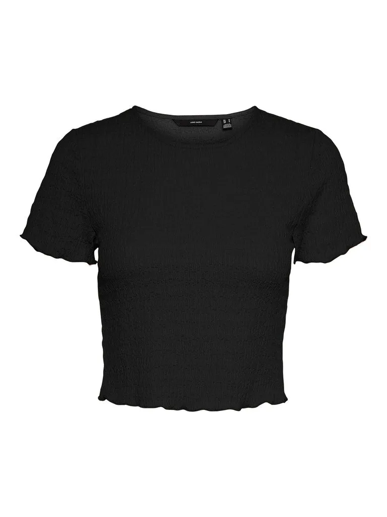 MinimalistDesign Nynne Short Sleeve Smocked Crop Top