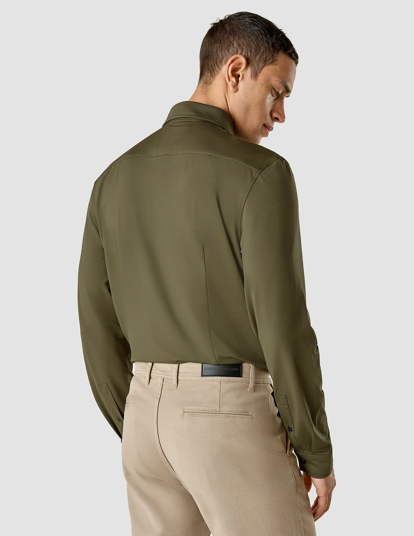 Rugged Style Travel Shirt Remote Green Regular