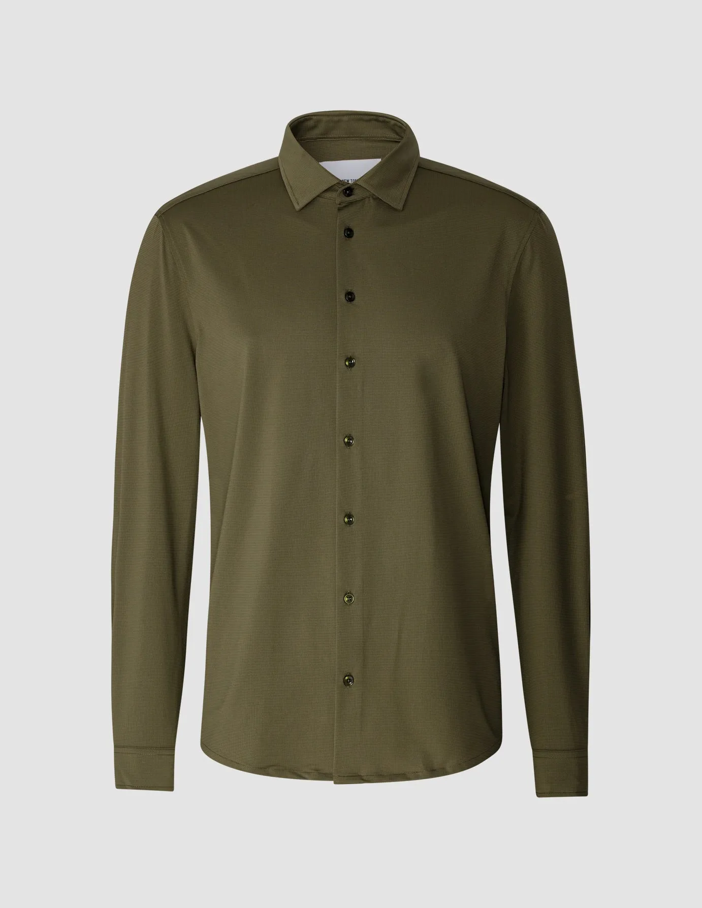 Sweat-Absorbing Sophisticated Elegance Travel Shirt Remote Green Regular