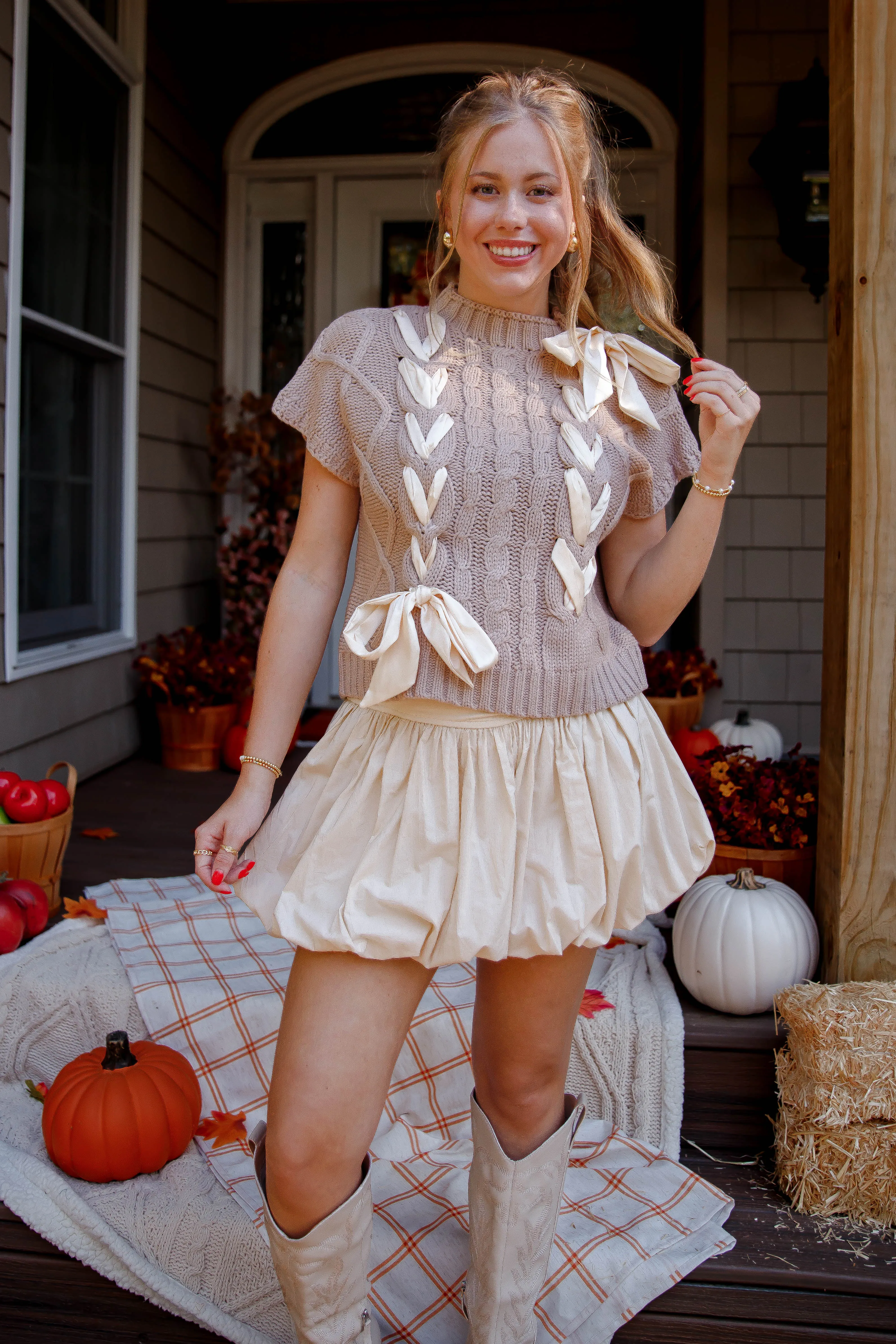 Comfy Style Wrinkle Free Material On My Way Home Sweater Vest-Taupe