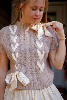 On My Way Home Sweater Vest-Taupe Layered Knitwear Effortless Wear