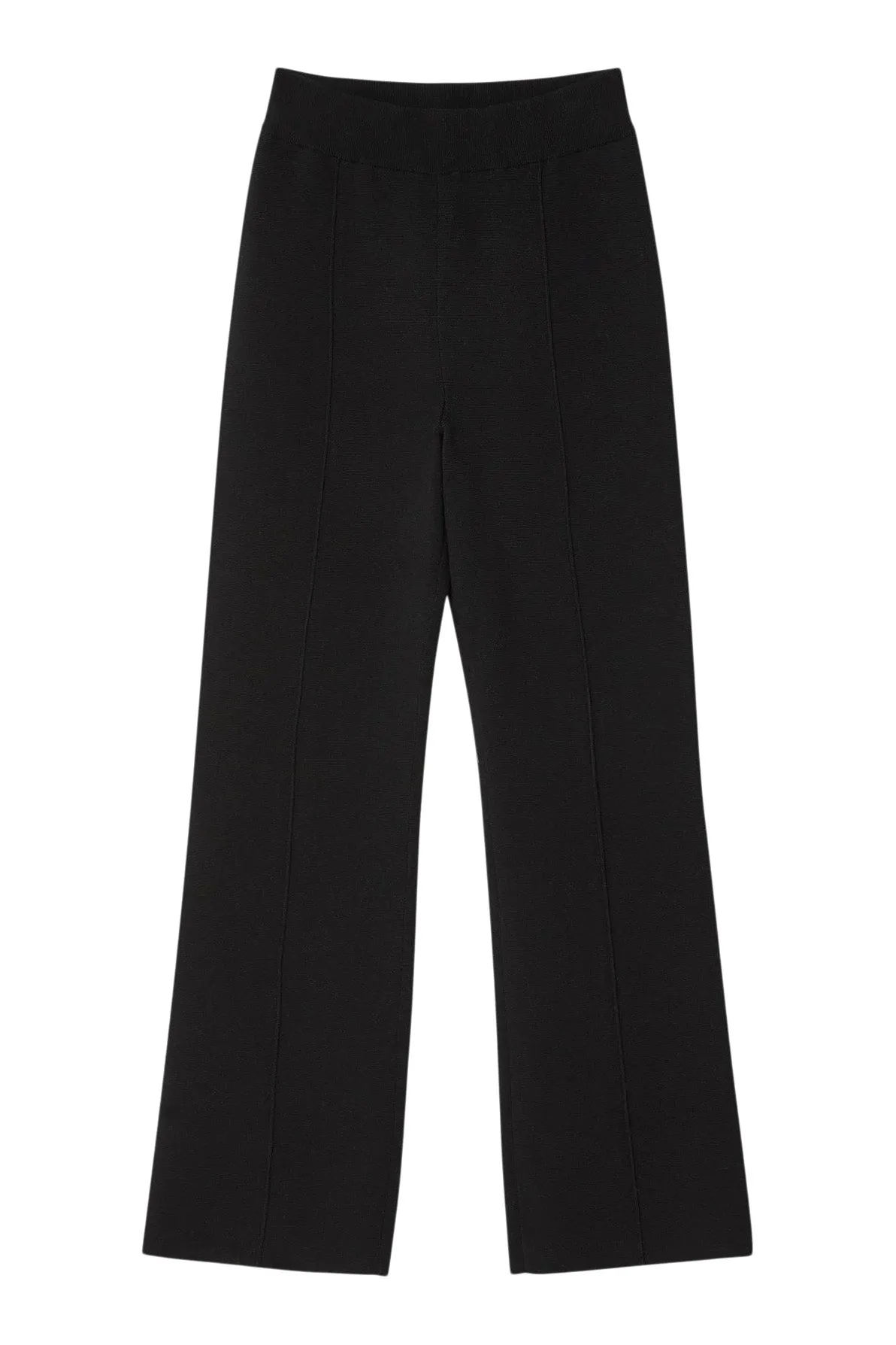 StainResistantCoating Relaxed Vibe White & Warren Superfine Organic Cotton Kick Pleat Pants in Black