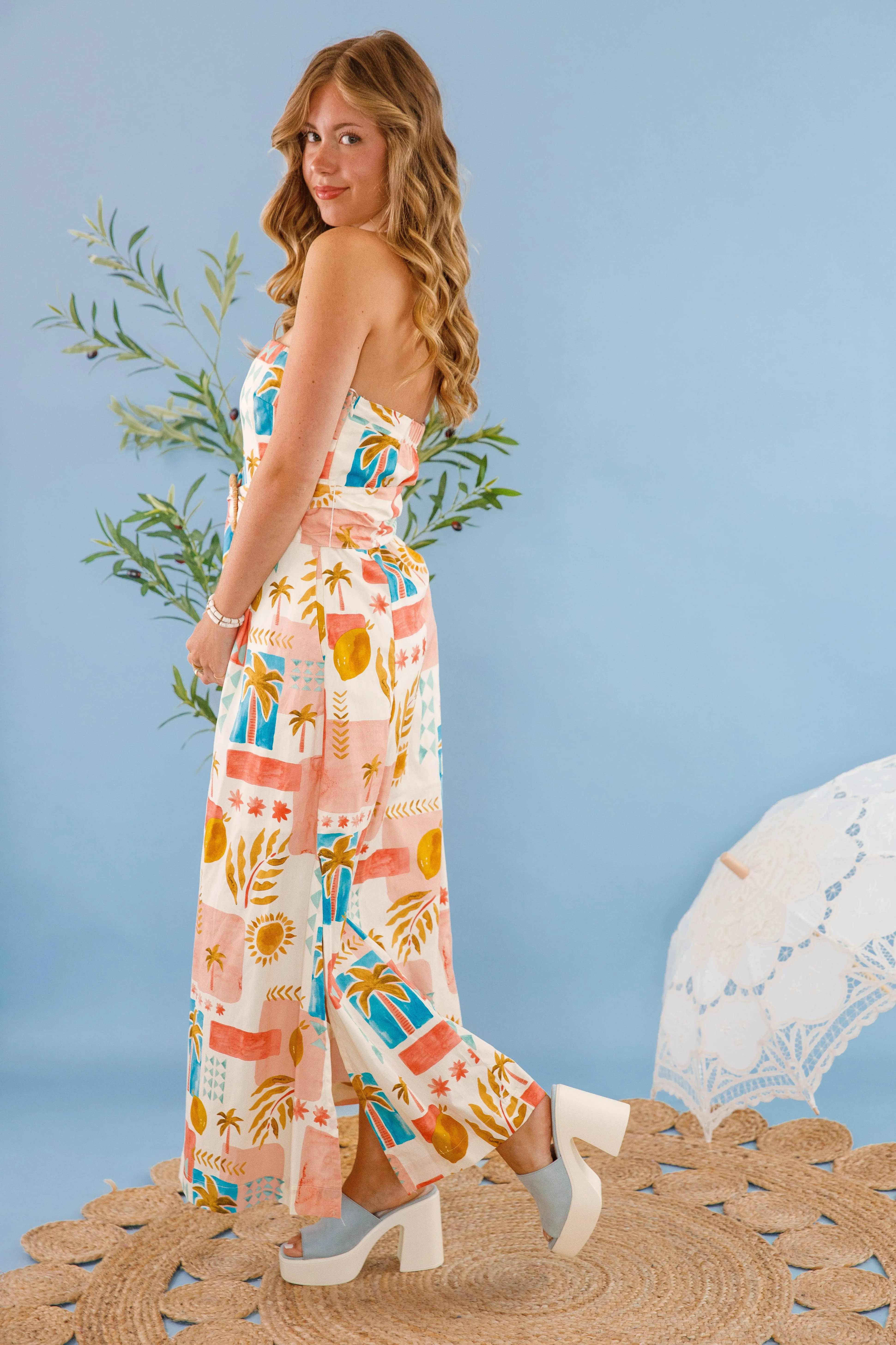 Comfortable and Flattering Loose Flow On the Sunny Side of Life Maxi Dress