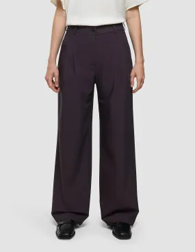 Women's Avira Pants Wide Burgundy Berry Street Style