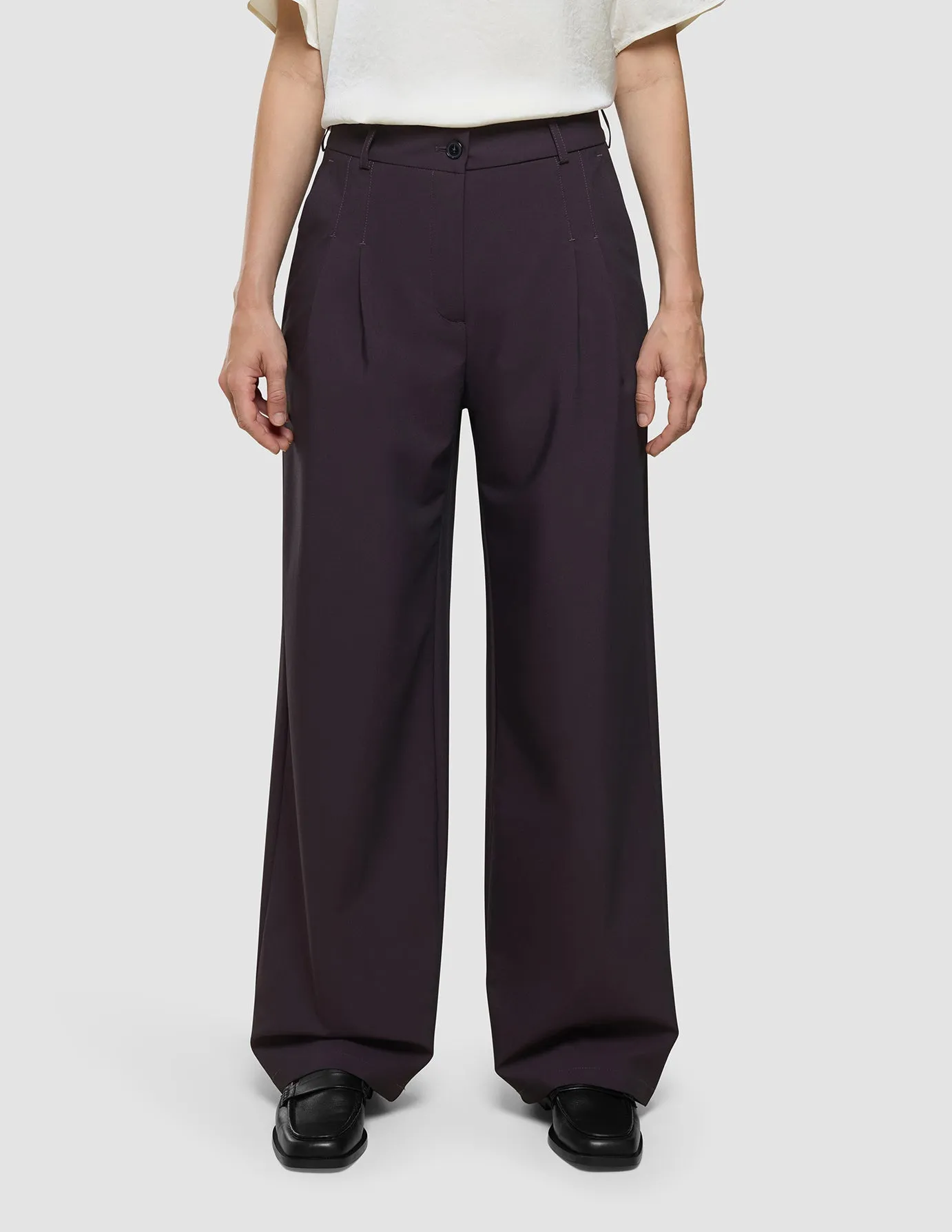 Women's Avira Pants Wide Burgundy Berry Street Style