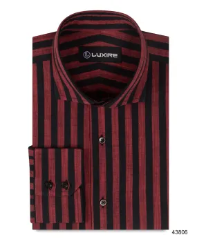Versatile Wear Red Black Bengal Stripes Linen